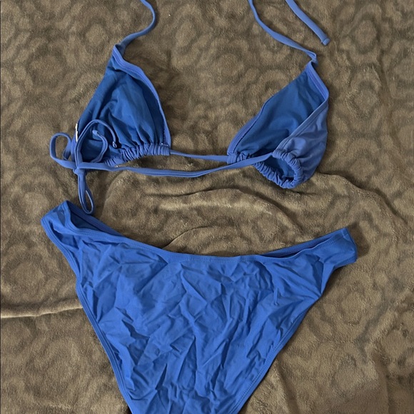 Blue Triangle String Bikini Set - Picture 2 of 2